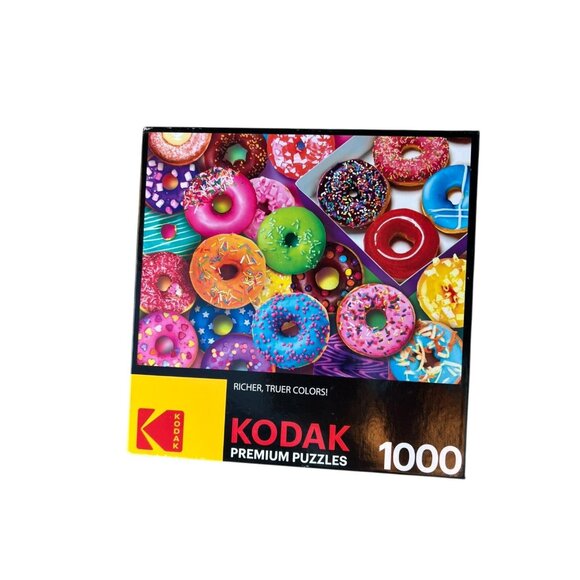 Kodak Premium Puzzles 1000-Piece Donuts & Ravensburger 1000-Piece Midnight - Picture 1 of 6